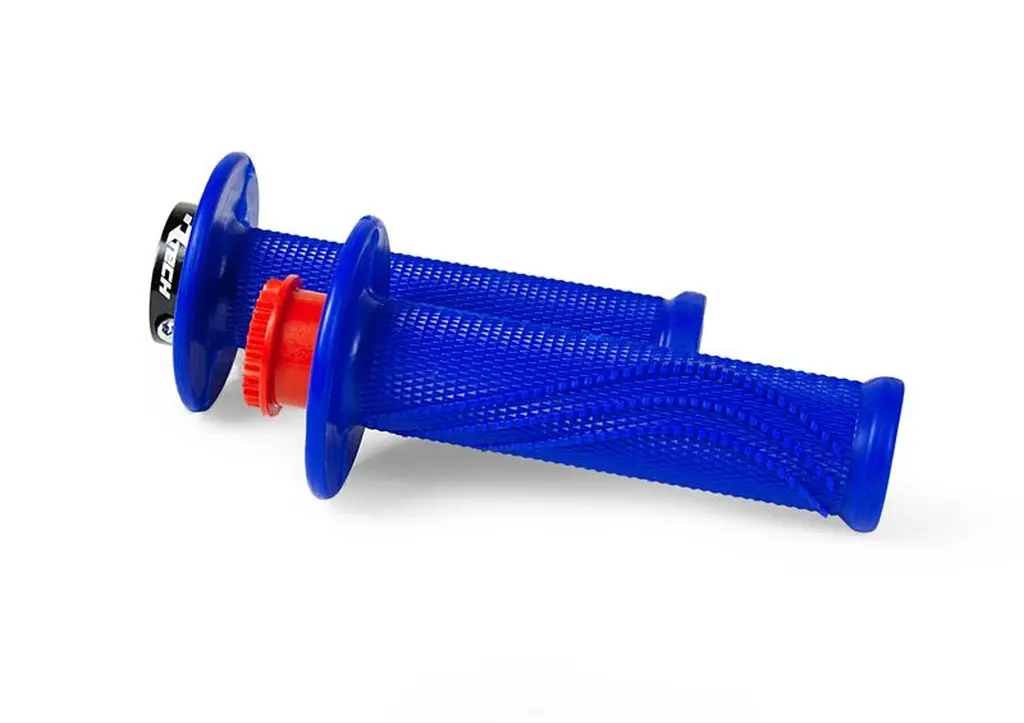 RACETECH (RTECH) gripy R20 LOCK-ON (22+25mm) barva modrá + 8 adaptérů plynové rukojeti ( )