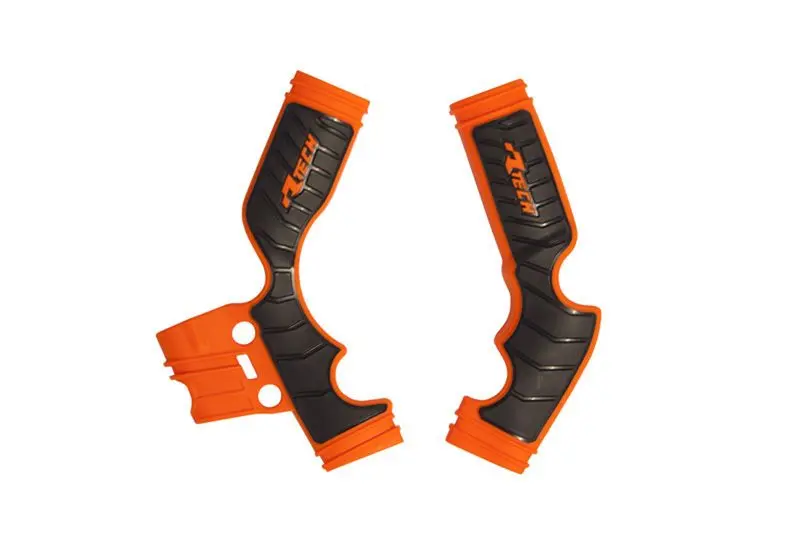 RACETECH (RTECH) kompletní kryty rámu BI-MATERIAL SUPER GRIP KTM SX 65 '16-'24 barva oranžová / černá (RACETECH (RTECH) kompletní kryty rámu)