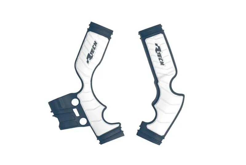 RACETECH (RTECH) kompletní kryty rámu BI-MATERIAL SUPER GRIP HUSQVARNA TC 65 '17-'24 barva modrá / bílá (RACETECH (RTECH) kompletní kryty rámu)