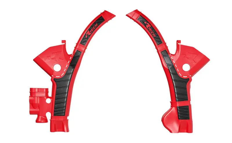 RACETECH (RTECH) kompletní kryty rámu BI-MATERIAL SUPER GRIP STARK FUTURE VARG SMX1 '23-'25 barva červená / černá ( )