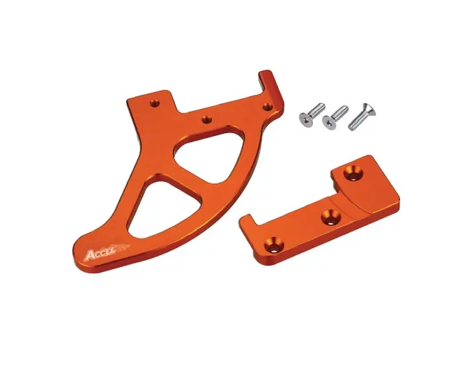 ACCEL hliníkový kryt zadního brzdového kotouče KTM SX/SXF 04-18, EXC/EXCF 04-19 barva oranžová (ACCEL hliníkový kryt zadního brzdového kotouče KTM)
