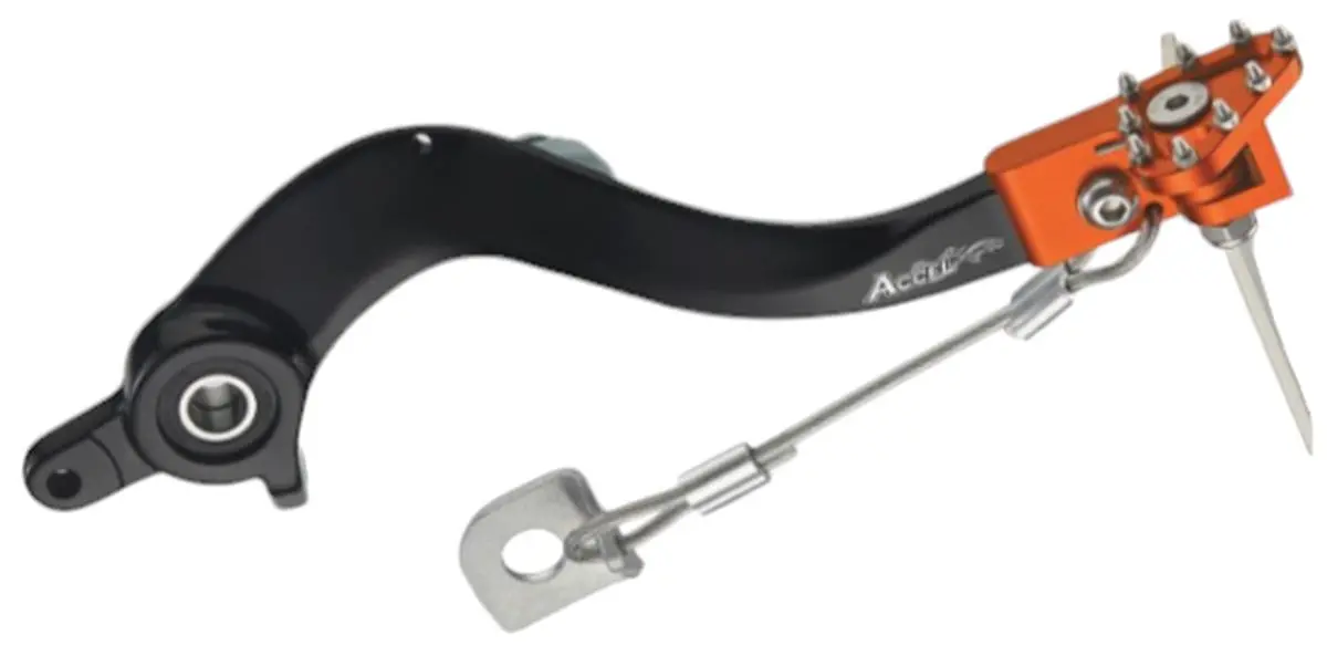 ACCEL páka nožní brzdy KTM SX/EXC/SXF/EXCF 07-16 barva oranžová (ACCEL páka nožní brzdy KTM SX/EXC/SXF/EXCF 07-16 barva oranžová)