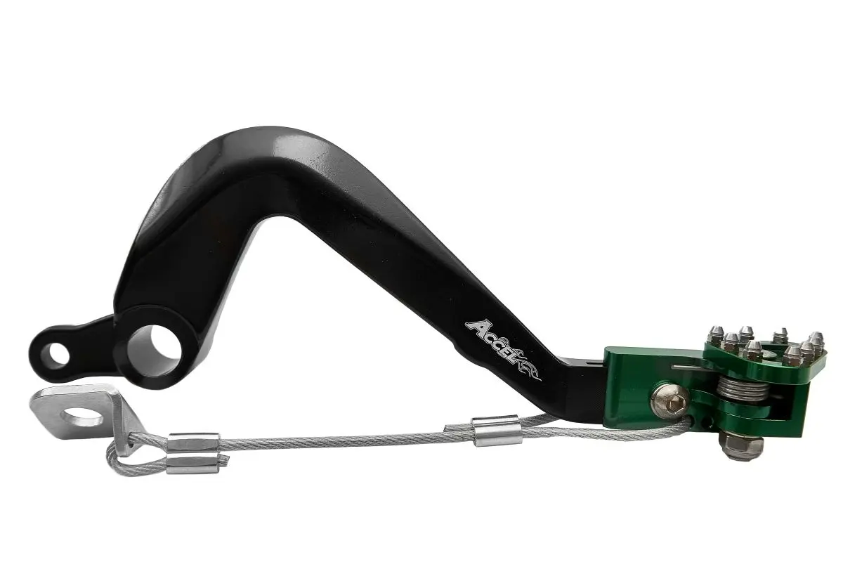 ACCEL páka nožní brzdy KAWASAKI KX 80/ KX 100 01-18 barva zelená (ACCEL páka nožní brzdy KAWASAKI KX 80/ KX 100 01-18 barva zelená)