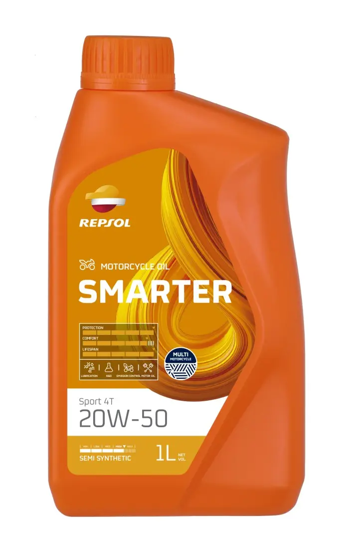 REPSOL motorový olej 4T SMARTER SPORT 20W50 1L MA2 polosyntetický (12) - nahrazuje RP180Q51 (REPSOL motorový olej 4T SMARTER SPORT 20W50 1L MA2)