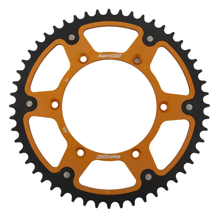 SUPERSPROX zadní řetězové kolečko 808 52 STEALTH (ocel-hliník) SUZUKI RM/RMZ (JTR808.52) barva zlatá (SUPERSPROX zadní řetězové kolečko 808 52)