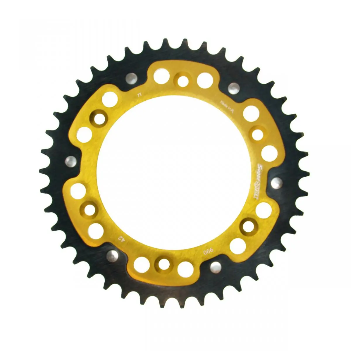 SUPERSPROX zadní řetězové kolečko 899 42 STEALTH (ocel-hliník) KTM SX/EXC (JTR897.42) barva zlatá (SUPERSPROX zadní řetězové kolečko 899 42 STEALTH)