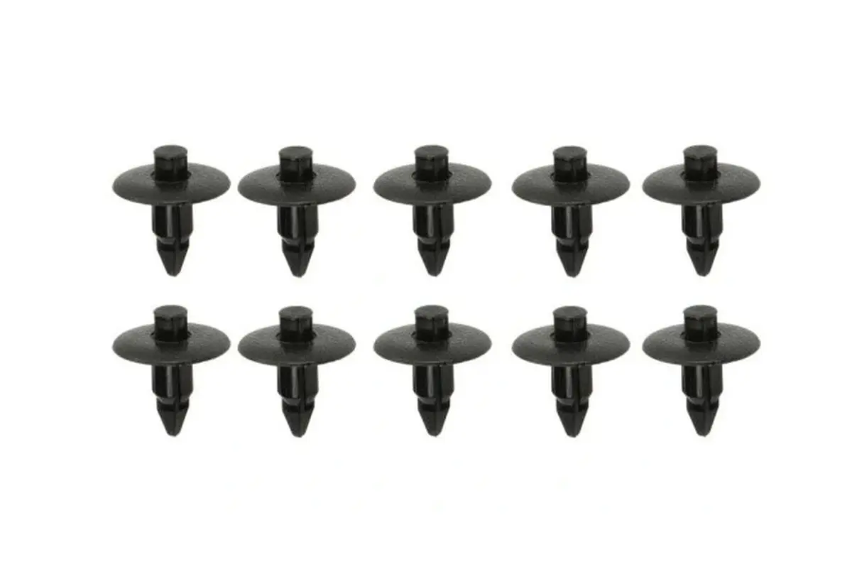 TOURMAX plastové montážní nýty (hloubka 19mm, tloušťka 6,5mm, šířka hlavy 18mm, celková délka 21mm) (10 kusů) vyrobeno v Japonsku ( )
