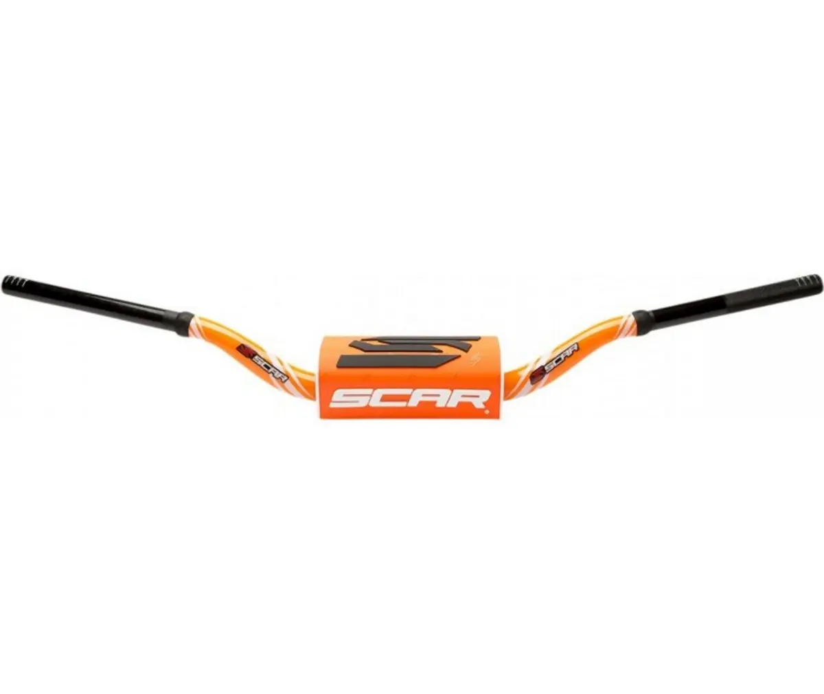 SCAR RACING řidítka 28,6mm model MCGRATH/SHORT barva černá/oranžová chránič barva černá/oranžová/bílá (SCAR RACING řidítka 28,6mm model MCGRATH/SHORT)