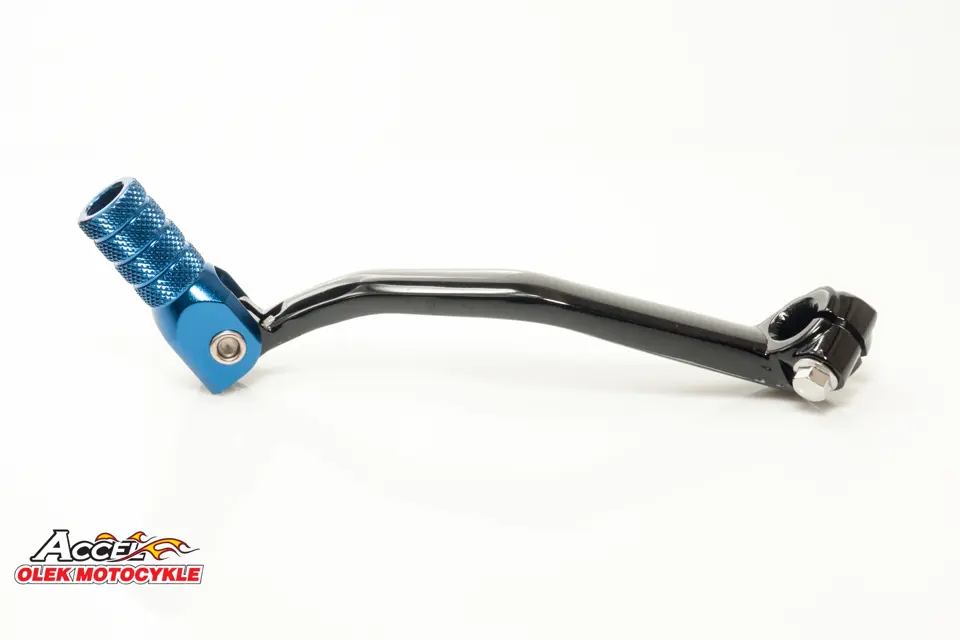 ACCEL páka řazení YAMAHA YZ 125/250 05-25, FANTIC XE / XX 125 21-25 hliníková barva černá, koncovka modrá (1C3-18110-00-00) ( )