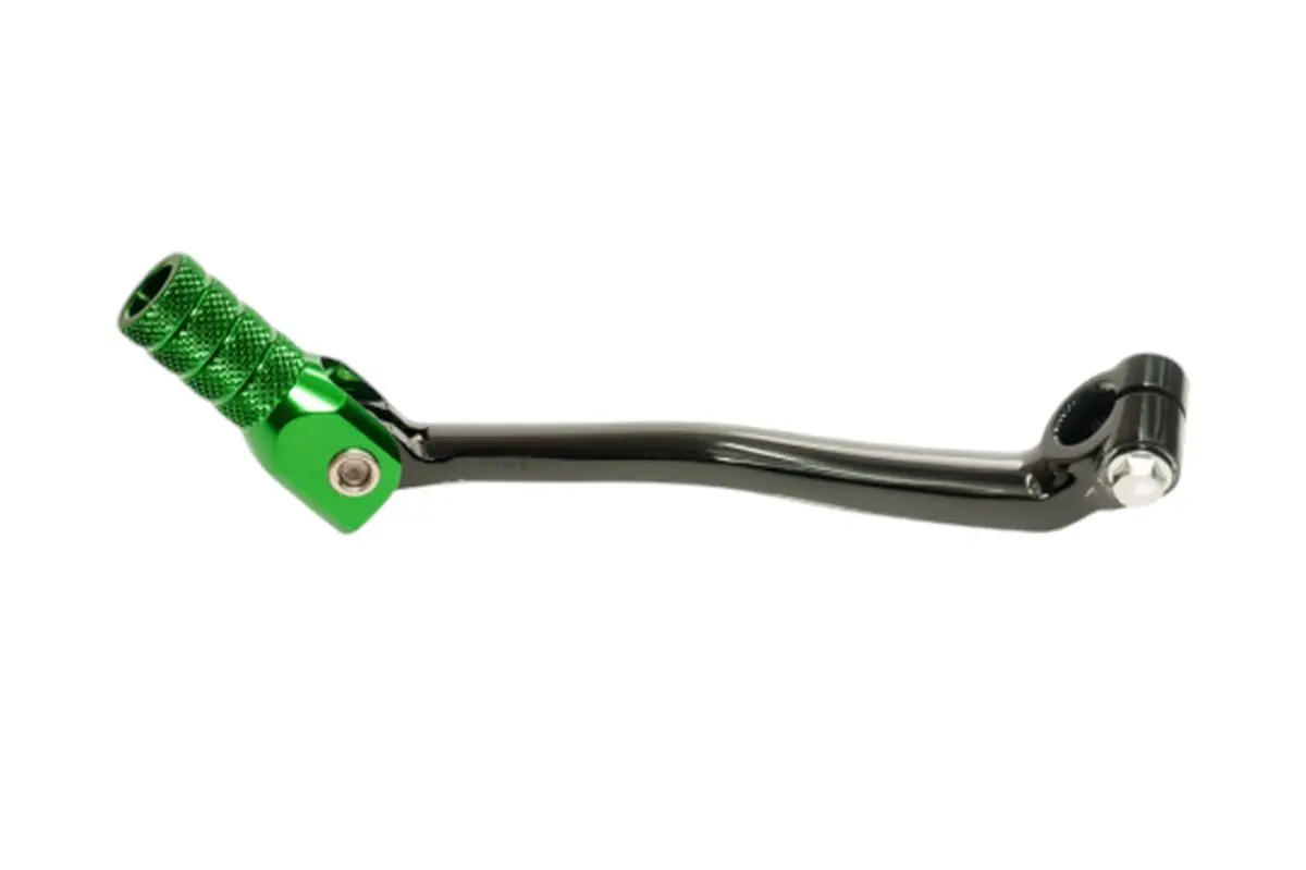 ACCEL páka řazení KAWASAKI KXF 450 06-08 hliníková barva černá, koncovka zelená (ACCEL páka řazení KAWASAKI KXF 450 06-08 hliníková barva černá,)