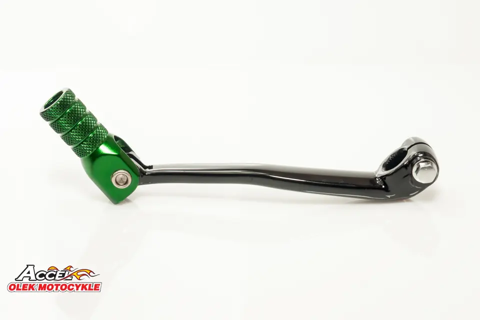 ACCEL páka řazení KAWASAKI KXF 450 09-16 hliníková barva černá, koncovka zelená (ACCEL páka řazení KAWASAKI KXF 450 09-16 hliníková barva černá,)