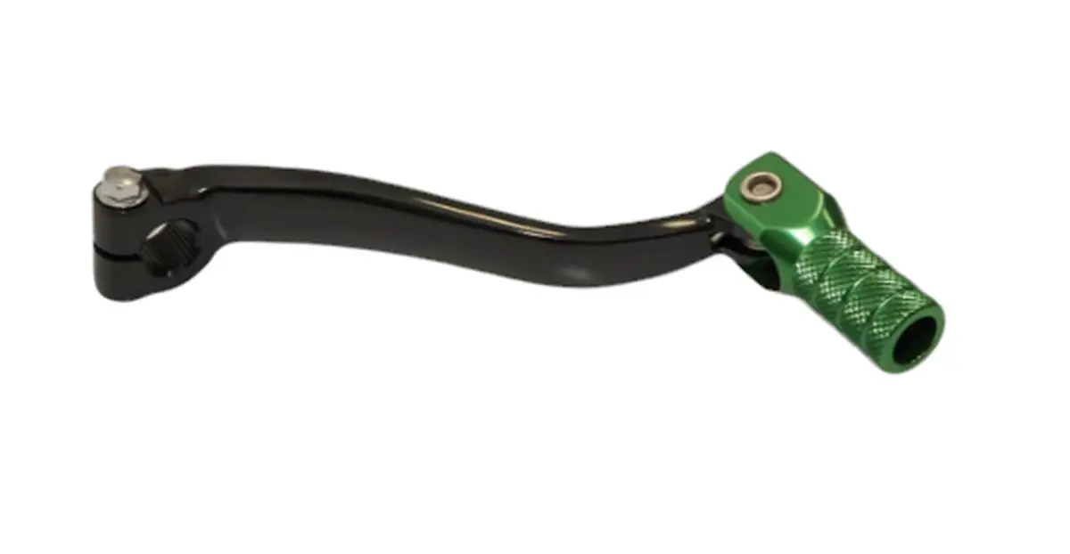 ACCEL páka řazení KAWASAKI KX 125 94-08, KX 250 94-08 ,KX 500 89-04, KX 65 00-25 hliníková barva černá, koncovka zelená (LCA4335) ( )