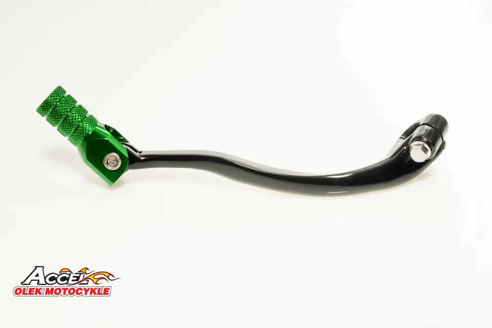 ACCEL páka řazení KAWASAKI KXF 250 06-08 hliníková barva černá, koncovka zelená (ACCEL páka řazení KAWASAKI KXF 250 06-08 hliníková barva černá,)