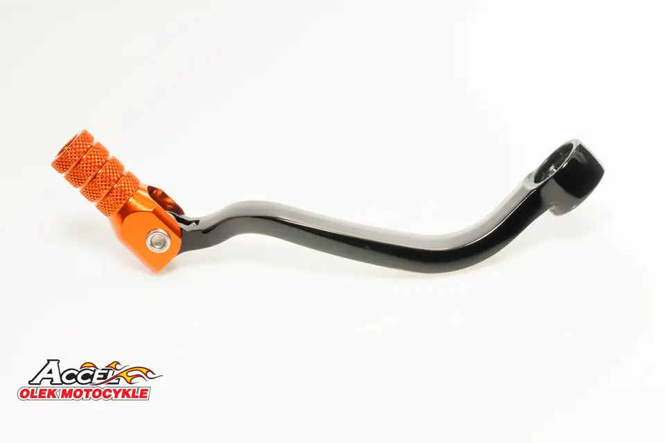 ACCEL páka řazení KTM 4T SXF/EXCF 250/450/520/525/530, EXCF 350 12-16 hliníková barva černá, koncovka oranžová (LCA4301) (ACCEL páka řazení KTM 4T)