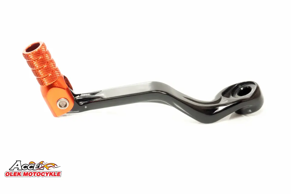 ACCEL páka řazení KTM SX65 09-24, GAS GAS MC 65 21-24 HUSQVARNA TC 65 17-24 hliníková barva černá, koncovka oranžová (46234031044)(LCA4375) (ACCEL)