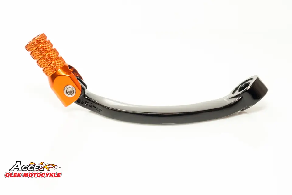 ACCEL páka řazení KTM DUKE 690 08-19, SUPER DUKE 690 09-17 hliníková barva černá, koncovka oranžová (7503403100) (ACCEL páka řazení KTM DUKE 690)