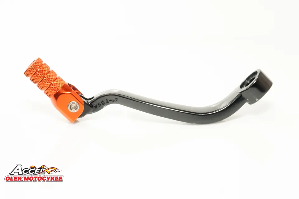 ACCEL páka řazení KTM SXF250/350 16-19, EXCF 250/350 17-19, HUSQVARNA hliníková barva černá, koncovka oranžová (79234031000) (ACCEL páka řazení KTM)