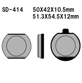 VESRAH brzdové destičky KH33 polokovové KAWASAKI Z400/650/750/1000, KZ900 76-77 vyrobeno v Japonsku (VESRAH brzdové destičky KH33 polokovové KAWASAKI)