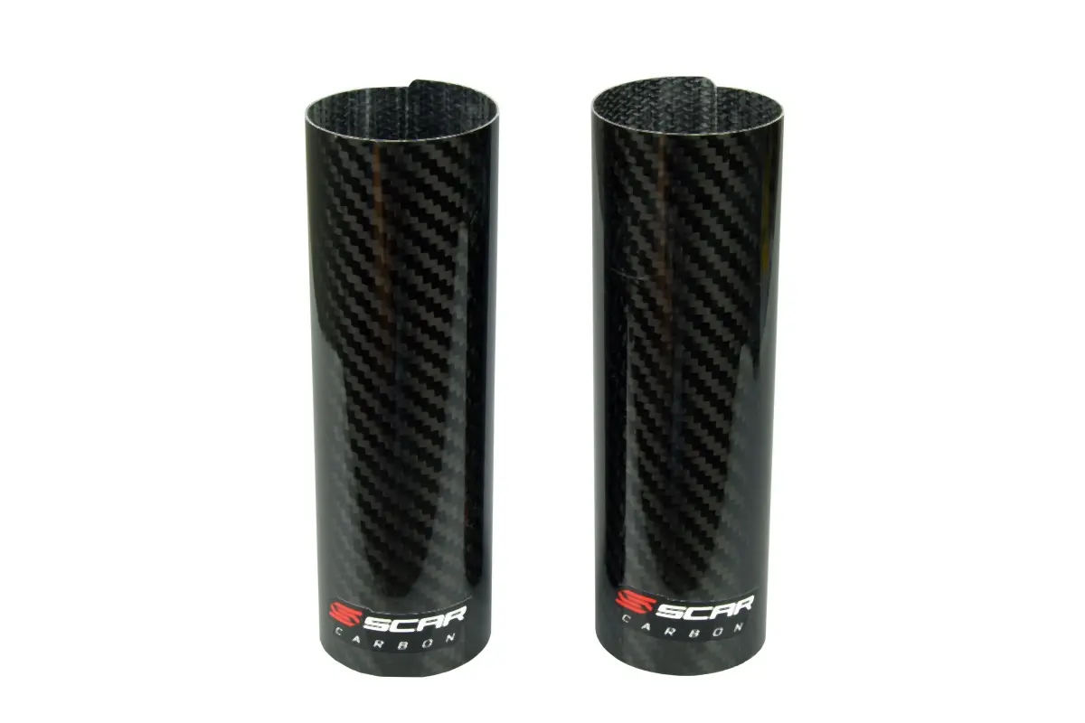 SCAR RACING samolepicí kryty horní části nohou přední vidlice carbon rozměry 160x52 mm ( )