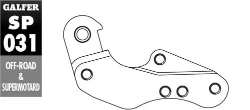 GALFER adaptér brzdového kotouče 260mm YAMAHA WR/YZ 125 `01-07 YZF 250/426/450 '01-07 WRF 250/426/450 00-15 (GALFER adaptér brzdového kotouče 260mm)