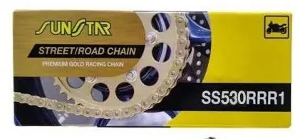SUNSTAR hnací řetěz 530RRR1-114G (530ZVMX2) do 1400 ccm (XW RING) barva zlatá - nahrazuje SS530RTG1-114G - MADE IN JAPAN (SUNSTAR hnací řetěz)