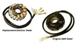 ELECTREX vinutí alternátoru (stator) se světly HUSABERG 98-03, KTM (staré modely) (ELECTREX vinutí alternátoru (stator) se světly HUSABERG 98-03, KTM)