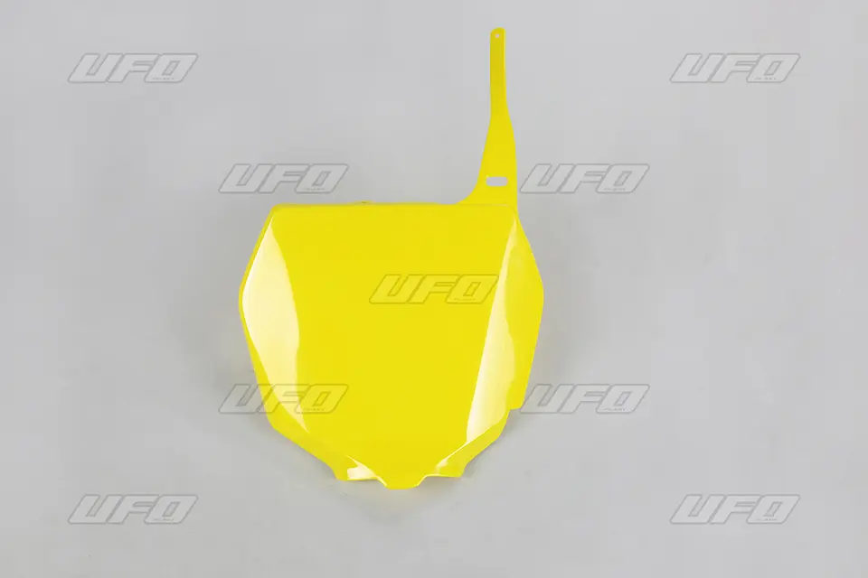 UFO tabulka na startovací číslo SUZUKI RM 125/250 01-17, RMZ 250 07-09, RMZ 450 05-07, barva žlutá (UFO tabulka na startovací číslo SUZUKI RM 125/250)