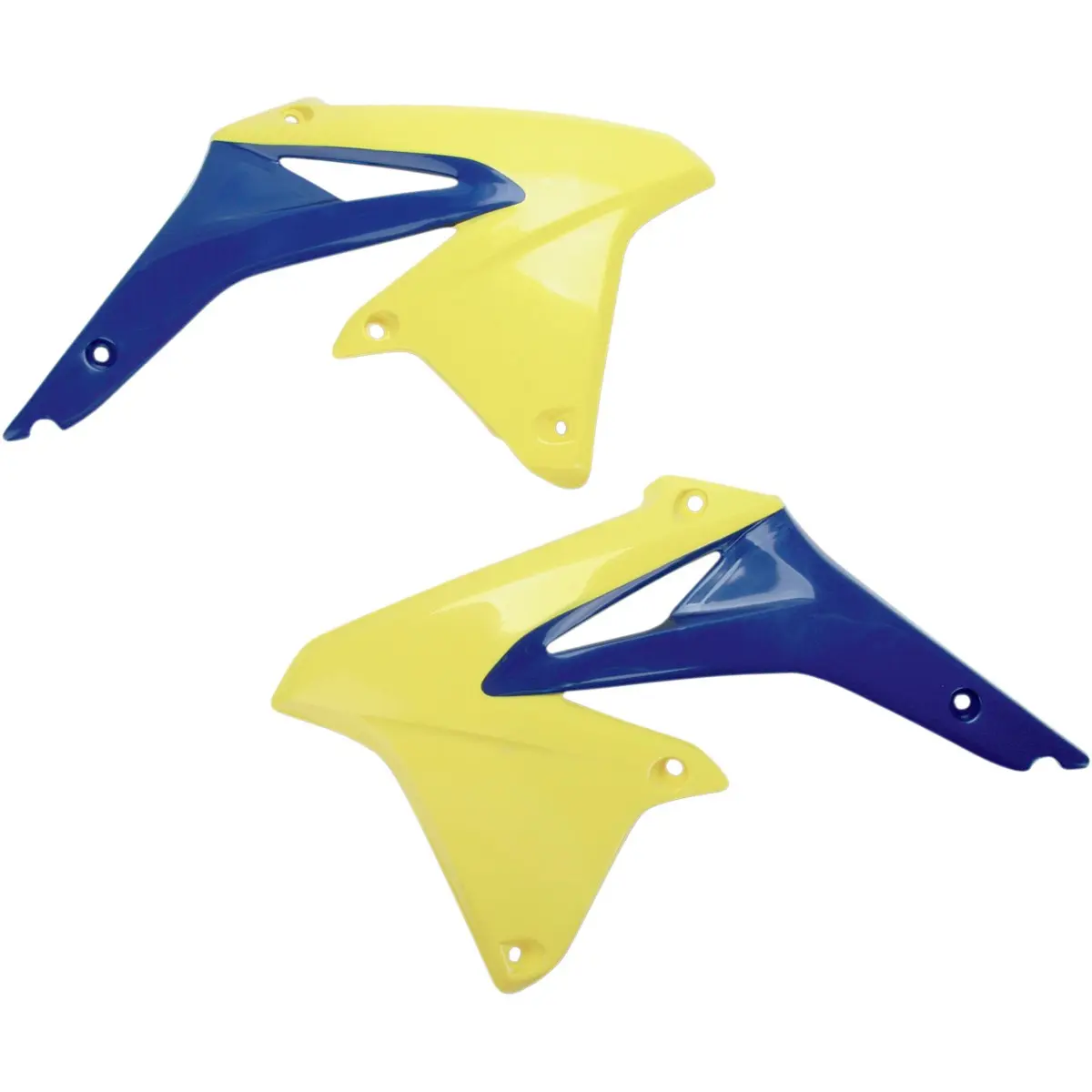UFO kryty chladiče SUZUKI RMZ 450 08-17 barva žlutá/modrá - nahrazuje SU04927102 (UFO kryty chladiče SUZUKI RMZ 450 08-17 barva žlutá/modrá -)
