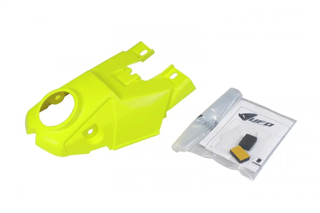 UFO kryt palivové nádrže SUZUKI RMZ 250 '19-'26, RMZ 450 '18-'26, barva žlutá fluorescenční (UFO kryt palivové nádrže SUZUKI RMZ 250 '19-'26, RMZ 450)