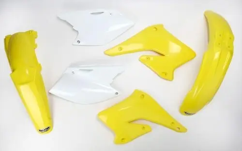 UFO kompletní sada plastů SUZUKI RMZ 250 04-06 barva OEM (bílá/žlutá) (SU403E999) ( )