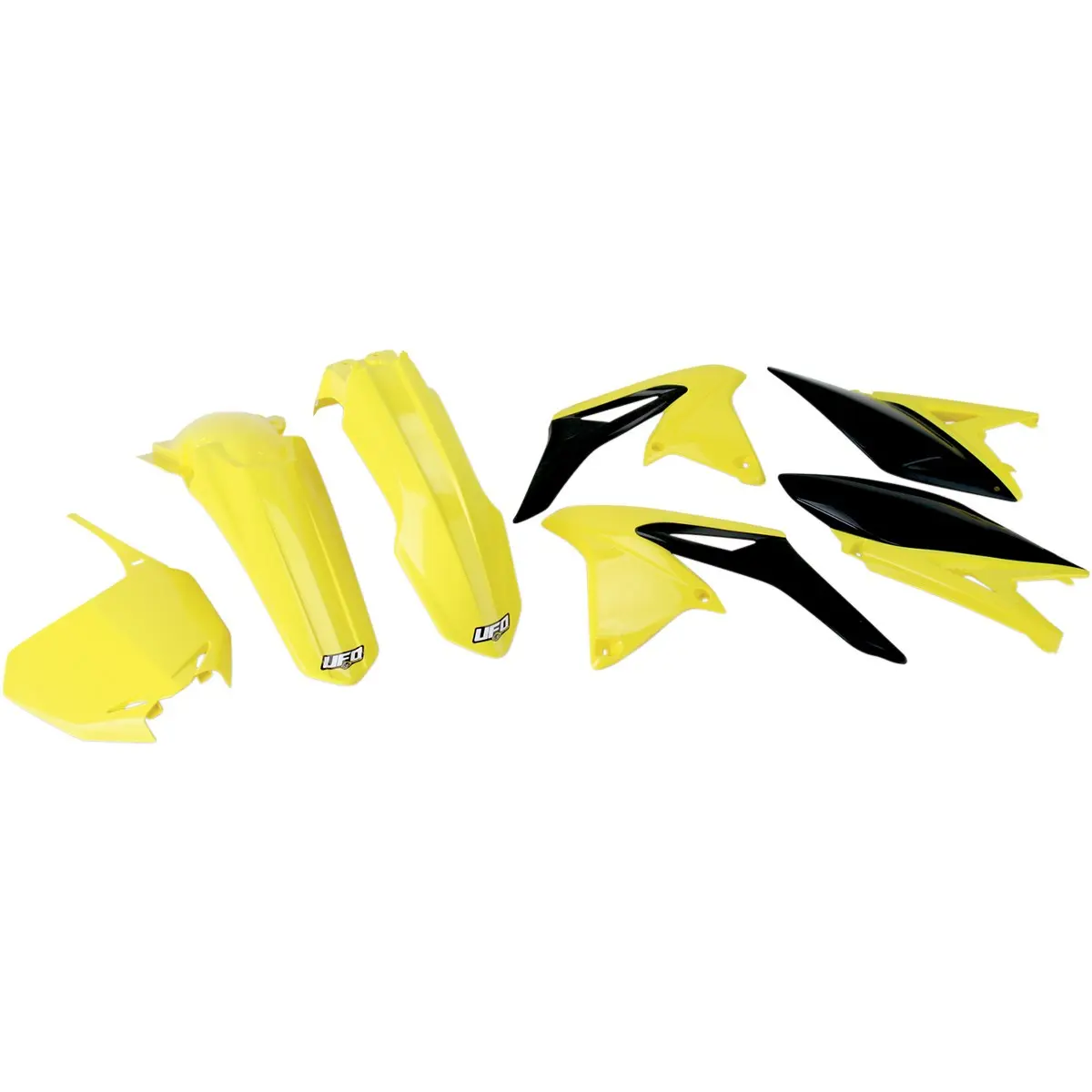 UFO kompletní sada plastů SUZUKI RMZ 250 10-18 barva OEM 10 (žlutá/černá) (SU411E999) (UFO kompletní sada plastů SUZUKI RMZ 250 10-18 barva OEM 10)