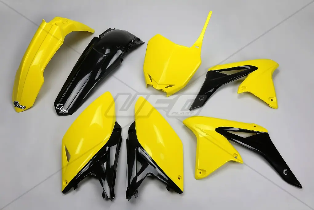 UFO kompletní sada plastů SUZUKI RMZ 250 10-18 barva OEM 14-16 (žlutá/černá) (SU416E999) (UFO kompletní sada plastů SUZUKI RMZ 250 10-18 barva OEM)