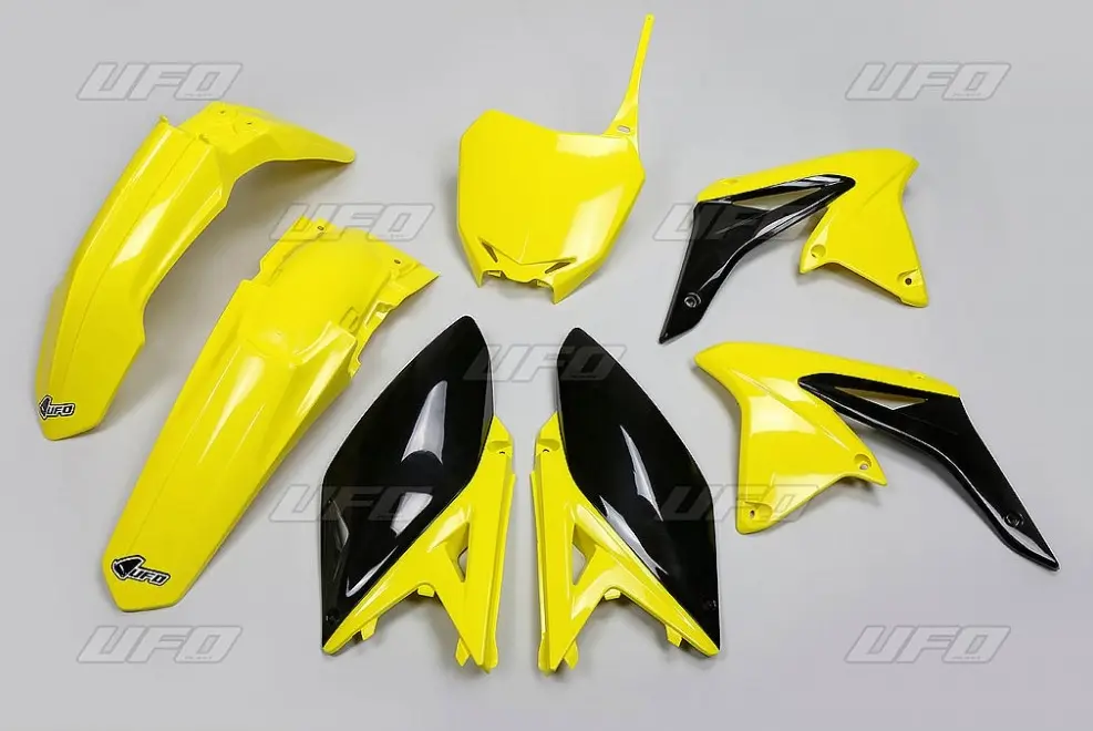 UFO kompletní sada plastů SUZUKI RMZ 250 10-18 barva OEM 17 (žlutá/černá) (SU416E999K) (UFO kompletní sada plastů SUZUKI RMZ 250 10-18 barva OEM 17)