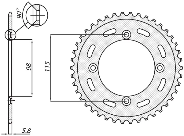 SUNSTAR rozeta 4552 48 KTM SX 65 '12-'15 (JTR894.48) (ŘETĚZ 420) (455248JT) (SUNSTAR rozeta 4552 48 KTM SX 65 '12-'15 (JTR894.48) (ŘETĚZ 420))