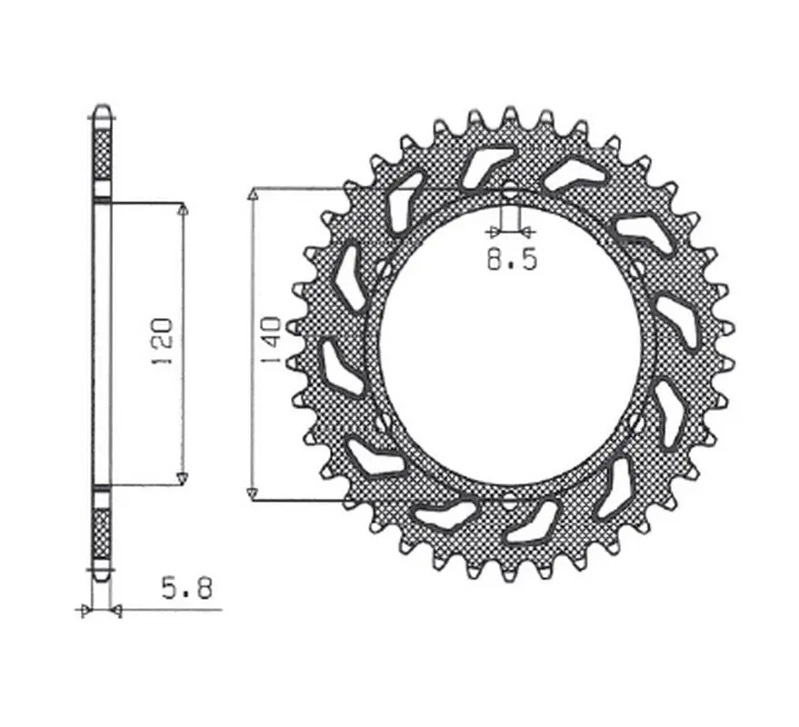 SUNSTAR rozeta 260 44 (JTR260.44) (26044JT) (SUNSTAR rozeta 260 44 (JTR260.44) (26044JT))