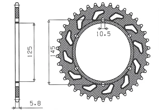 SUNSTAR řetězové kolečko zadní 866 48 YAMAHA XJ 600 DIVERSION 95-03 (JTR855.48) (řetěz 520) (86648JT) (SUNSTAR řetězové kolečko zadní 866 48 YAMAHA)