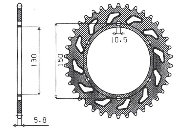 SUNSTAR řetězové kolečko zadní 236 45 HONDA NX 650 '88-'90, FMX 650 '05-'08, XR 600 88-90 (JTR245/3.45)* (řetěz 520) (430945JT) (SUNSTAR řetězové)