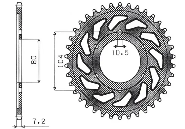 SUNSTAR řetězové kolečko zadní 4359 40 KAWASAKI ZX 6 R '98-'02, Z 1000 '07-'09, ZX10R '04-'15 (JTR1489.40) (řetěz 525) (435940JT) (SUNSTAR řetězové)