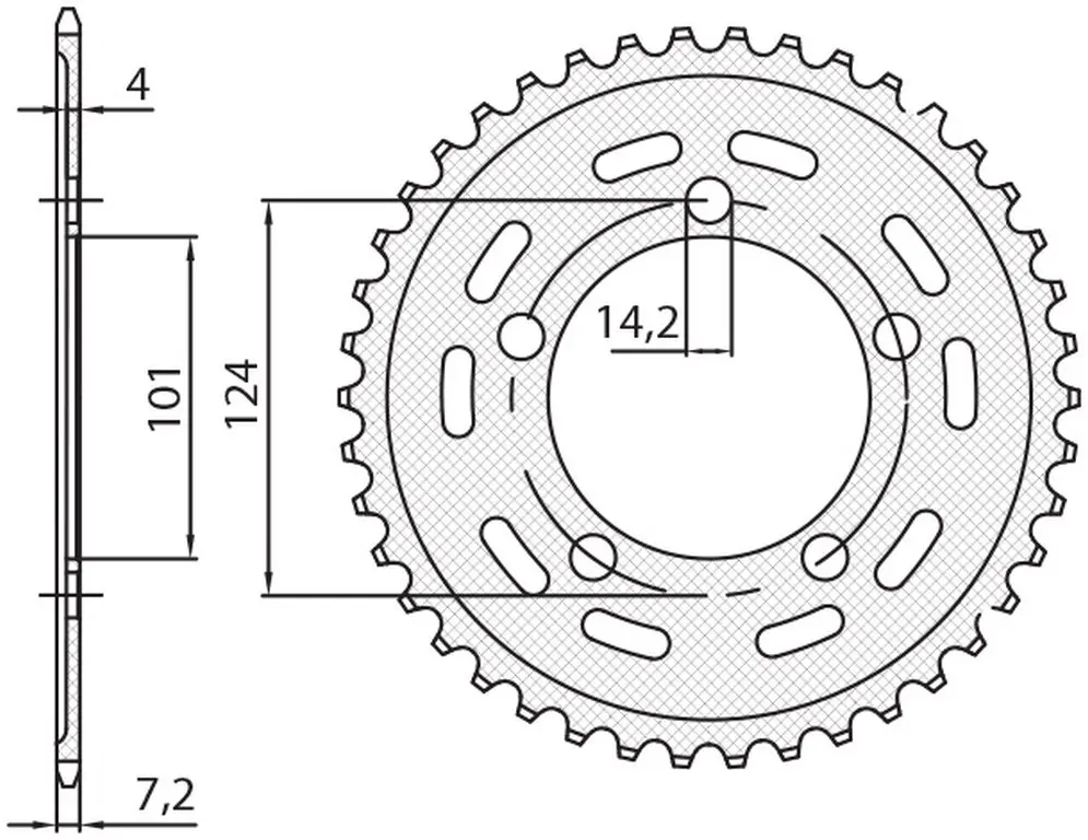 SUNSTAR rozeta zadní 4508 39 KTM 950/990/1190 RC8 /DUKE/ SUPERMOTO (JTR898.39) (řetěz 525) (450839JT) ( )