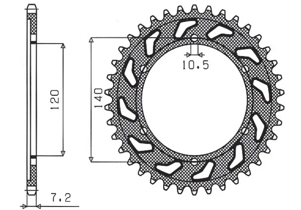 SUNSTAR řetězové kolečko zadní 5301 46 SUZUKI GSXR 600 (98-00) (JTR498.46) (řetěz 525) (530146JT) (SUNSTAR řetězové kolečko zadní 5301 46 SUZUKI GSXR)