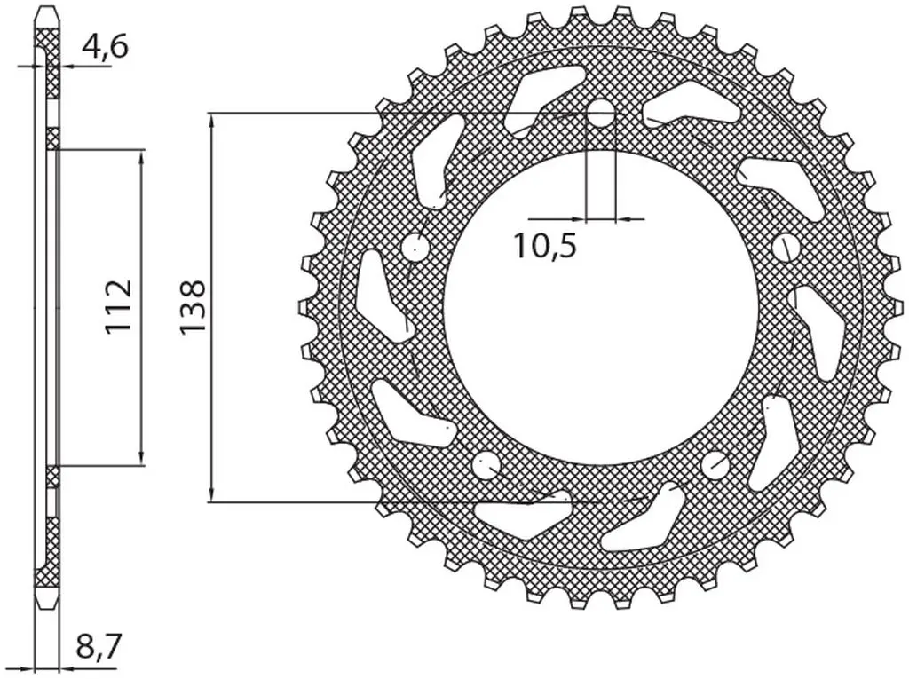 SUNSTAR rozeta zadní 4383 48 YAMAHA YZF R6 '99-'02 (JTR1873.48) (438348) ( )
