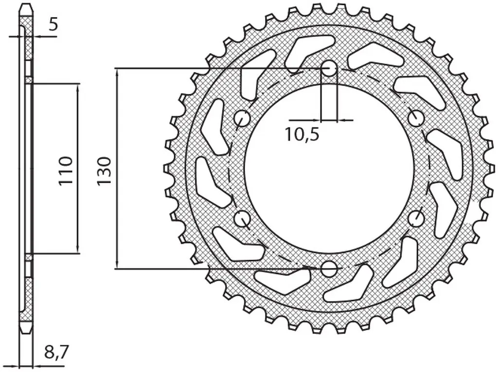 SUNSTAR rozeta zadní 4440 48 YAMAHA R6 03-05 (JTR1875.48) (444048) (SUNSTAR rozeta zadní 4440 48 YAMAHA R6 03-05 (JTR1875.48) (444048))