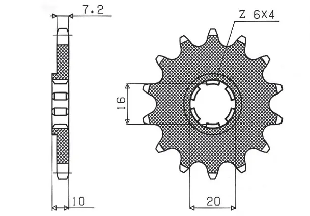 SUNSTAR řetězové kolečko přední 799 14 SUZUKI GZ 125 '98-'11 (-1), GN 125, VL 125 INTRUDER (JTF410.14) (ŘETĚZ 428) (79914JT) (SUNSTAR řetězové)