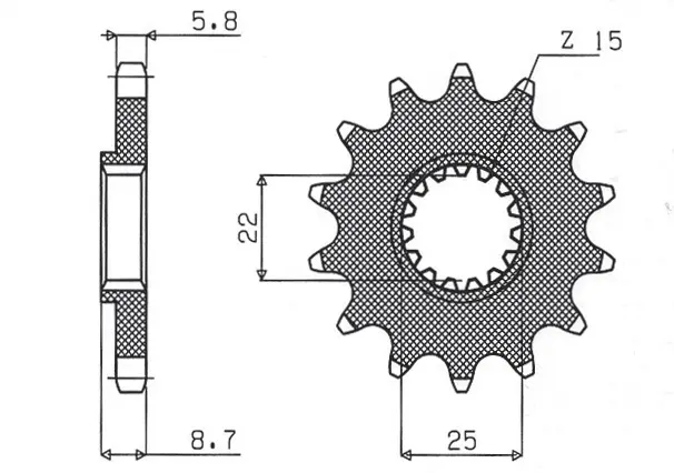 SUNSTAR řetězové kolečko přední 1248 12 KTM SX/EXC '91-'25 (JTF1901.12) (ŘETĚZ 520) (124812JT) (SUNSTAR řetězové kolečko přední 1248 12 KTM SX/EXC)