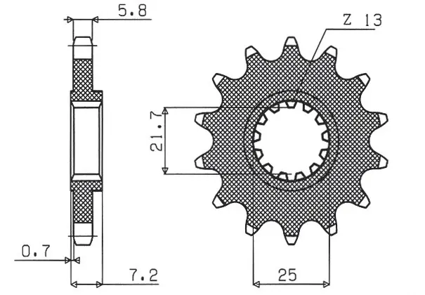 SUNSTAR řetězové kolečko přední 585 16 YAMAHA XTZ 750 '90-'98 (JTF578.16) (JTF1536.16) (ŘETĚZ 520) (58516JT) ( )