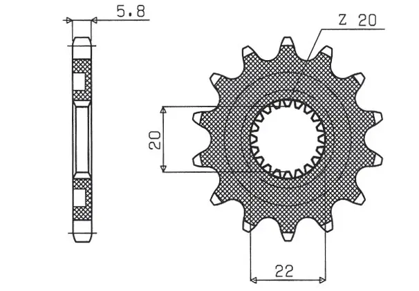 SUNSTAR řetězové kolečko přední 2103 12 YAMAHA YZF 250 '01-'25, WRF 250 '01-'25 (JTF1590.12) (ŘETĚZ 520) (210312JT) (SUNSTAR řetězové kolečko přední)