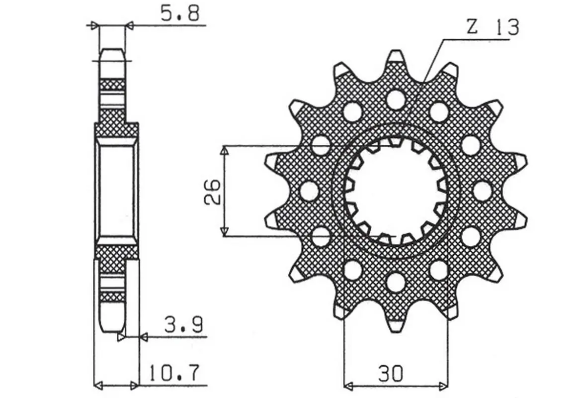 SUNSTAR řetězové kolečko přední 579M 17 YAMAHA FZ1 '06-'14, R1 '04-'14, FJ, XJR (JTF1579.17) (řetěz 520) (579M17JT) ( )