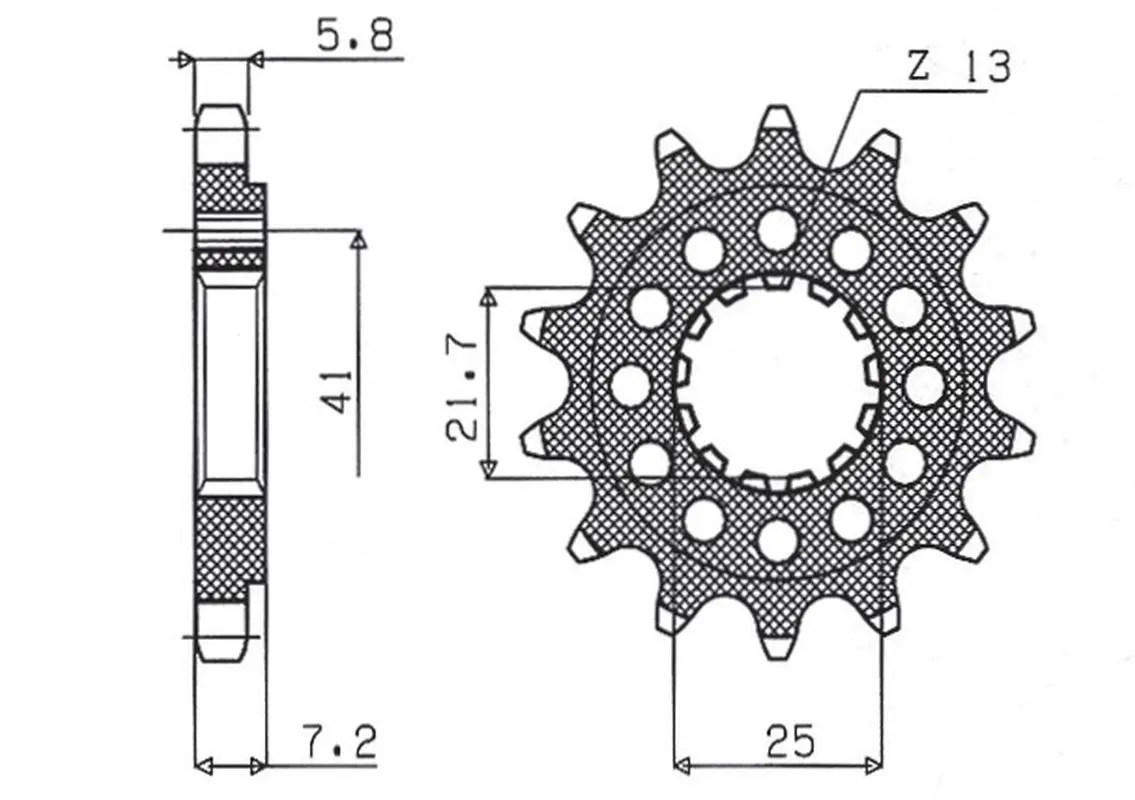 SUNSTAR řetězové kolečko přední KAWASAKI ZX-7R/RR '96-'03, ZX-10R '04-'15, SUZUKI GSXR 750 '00-'15, SV 1000S '03-'06 (konverze 520) (JTF1516.16)