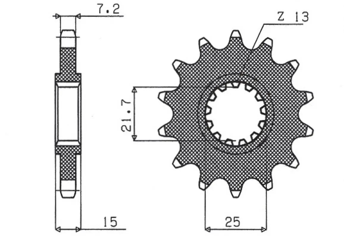 SUNSTAR řetězové kolečko přední 2082 15 KAWASAKI ZX 6R '95-'97 (JTF1182.15) (208215JT) ( )
