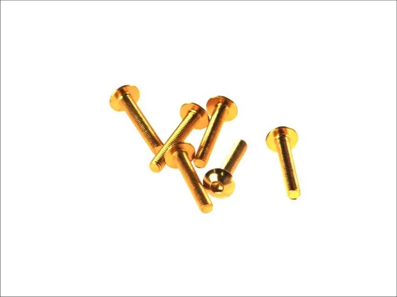 V PARTS (VICMA) sada šroubů do kapotáže M5X30 (6 kusů) barva zlatá (plochý allen) (TA530OR) ( )
